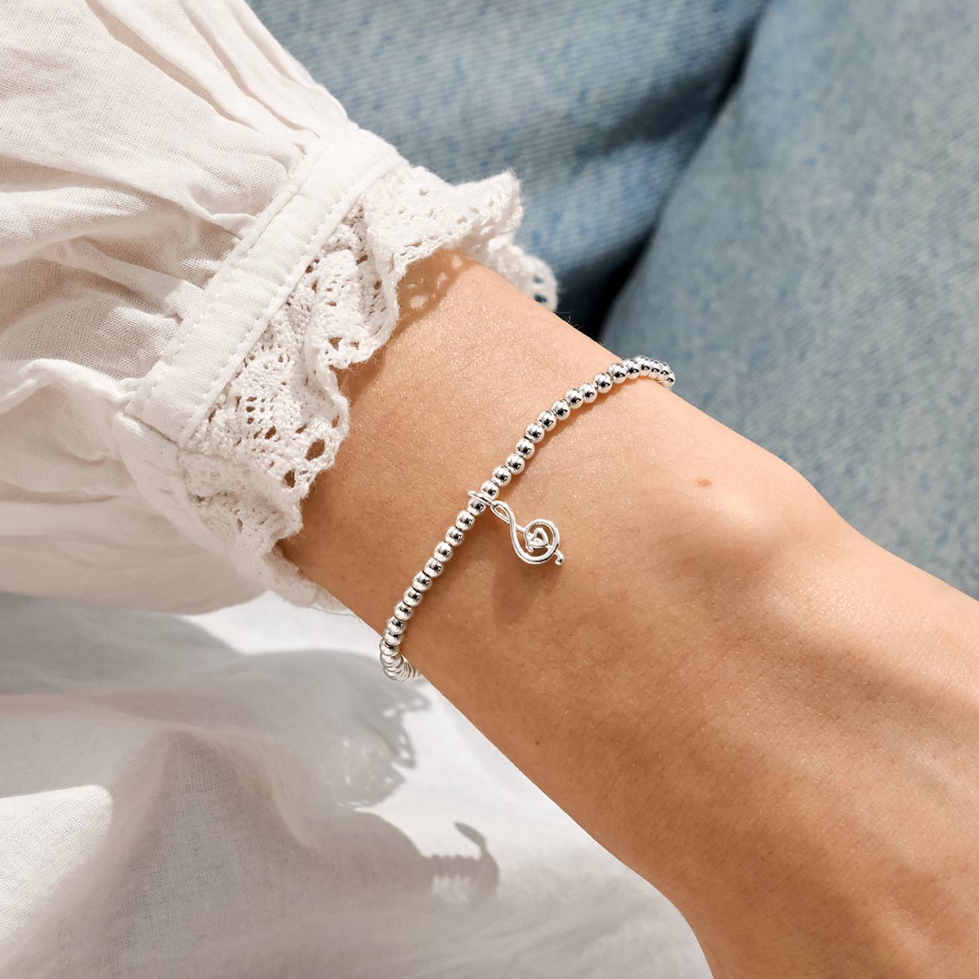 A Little 'Music' Bracelet In Silver Plating
