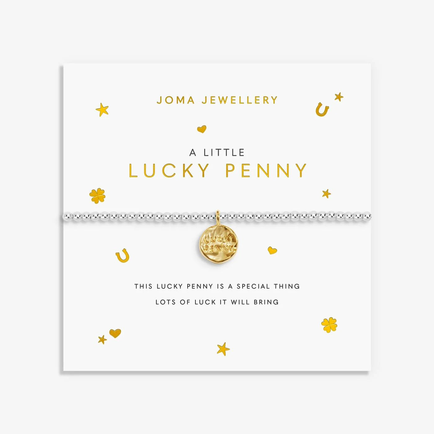A Little 'Lucky Penny' Bracelet In Silver and Gold Plating