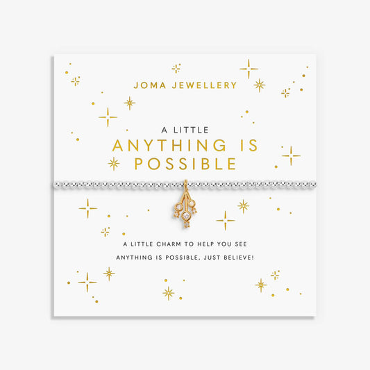A Little 'Anything Is Possible' Bracelet In Silver and Gold Plating