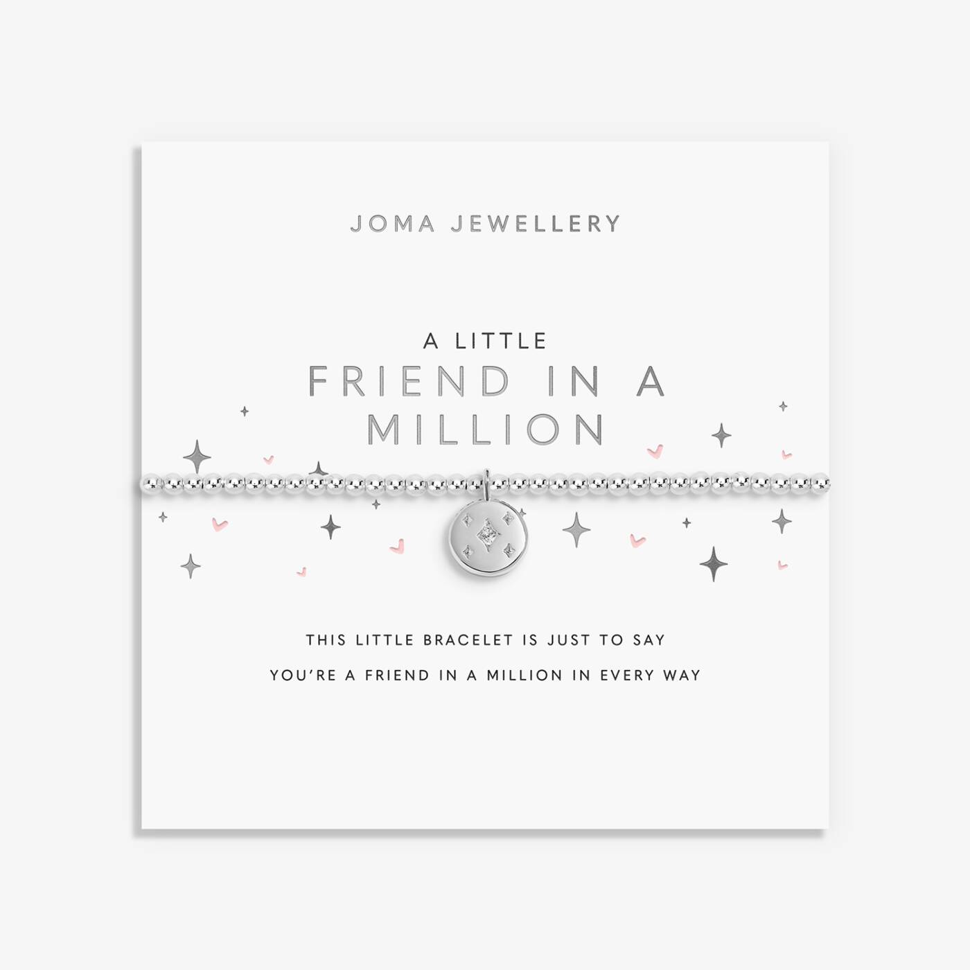 A Little 'Friend In A Million' Bracelet In Silver Plating