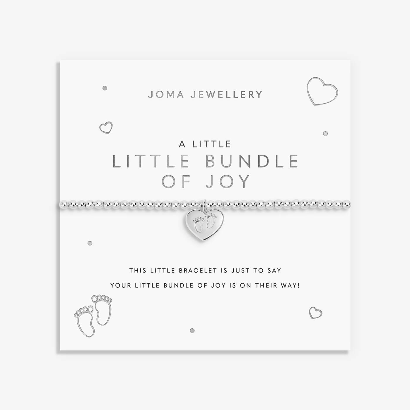 A Little 'Little Bundle Of Joy' Bracelet In Silver Plating