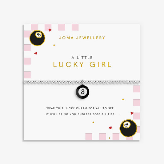 A Little Vibes 'Lucky Girl' Bracelet In Silver Plating