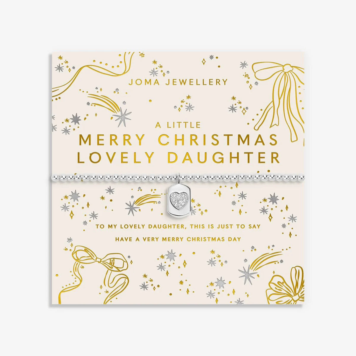 Joma Jewellery - Christmas A Little 'Merry Christmas Lovely Daughter' Bracelet