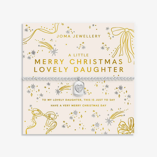 Joma Jewellery - Christmas A Little 'Merry Christmas Lovely Daughter' Bracelet