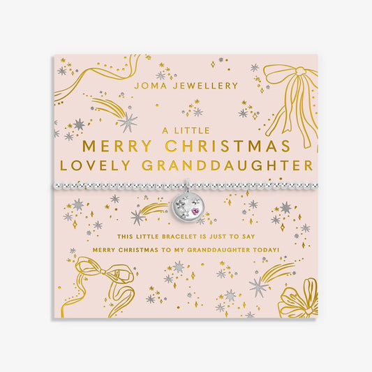 Joma Jewellery - Christmas A Little 'Merry Christmas Lovely Granddaughter' Bracelet