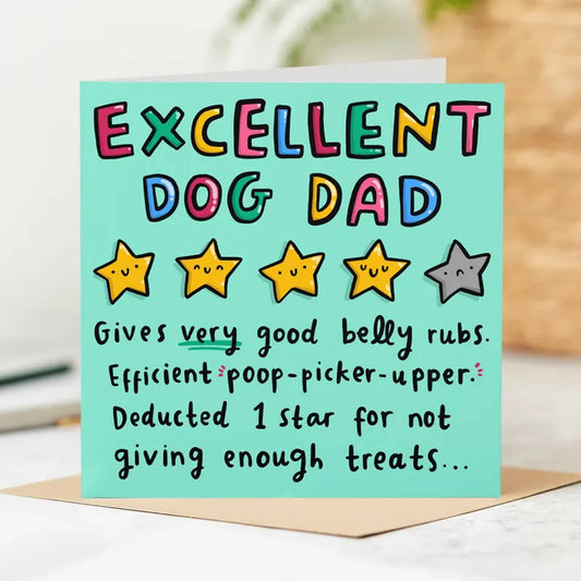 Excellent Dog Dad Card