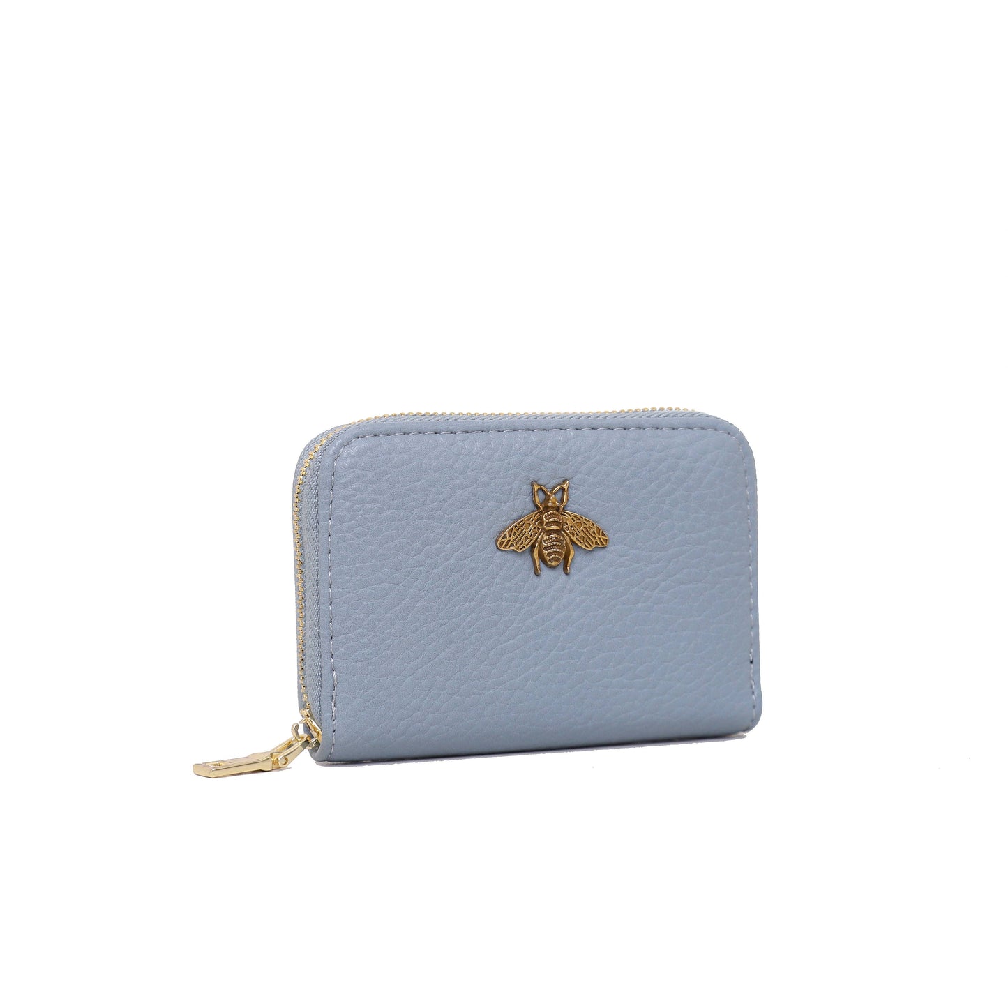 KB11 RFID Zip Card Holder with Bee Detail: Pink