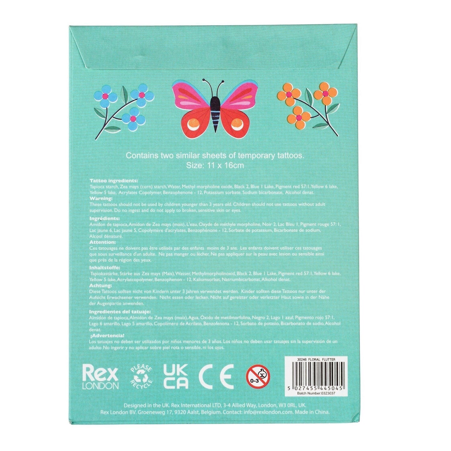 Temporary Tattoos - Floral Flutter