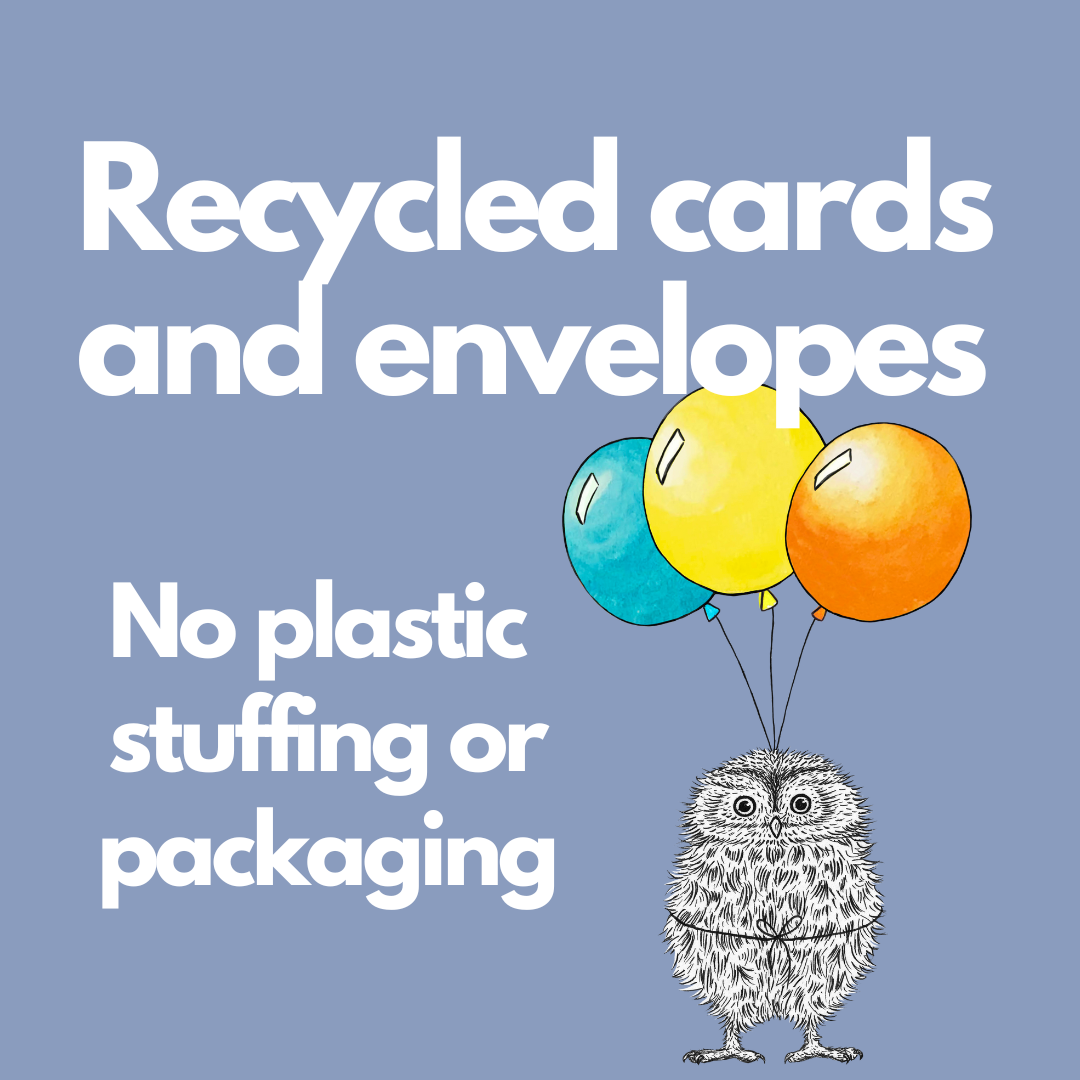 Cute Animal Birthday Card // Cute Owl Cards // Wildlife Art