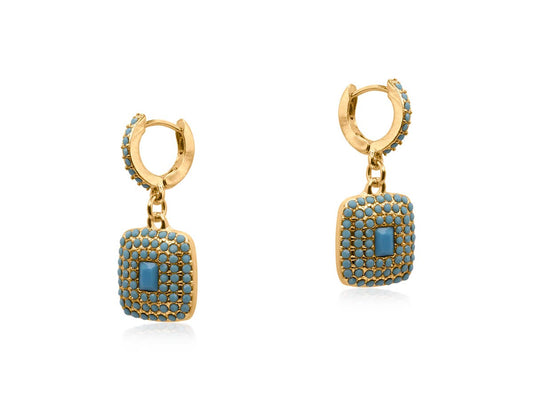 Sirens Treasure Huggies Earrings: Blue