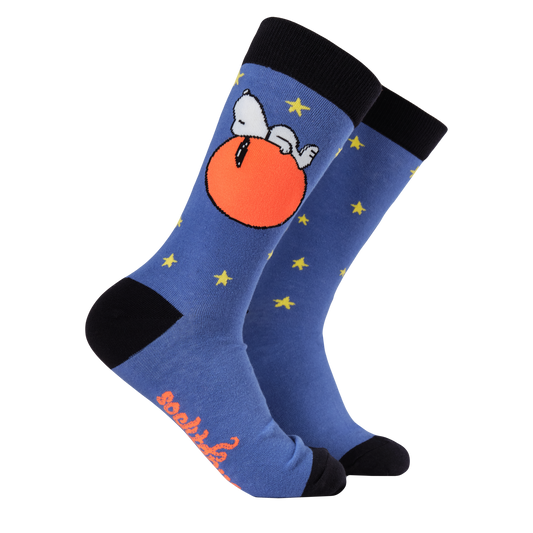 Snoopy Dog Tired Socks - Peanuts: BLUE / S (UK 4-8 / EU 37-42 / US 6-10)
