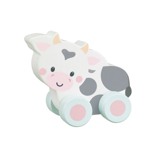Cow First Wooden Push Toy