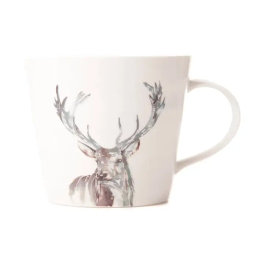 'the Highlands' Stag Design Bone China Mug