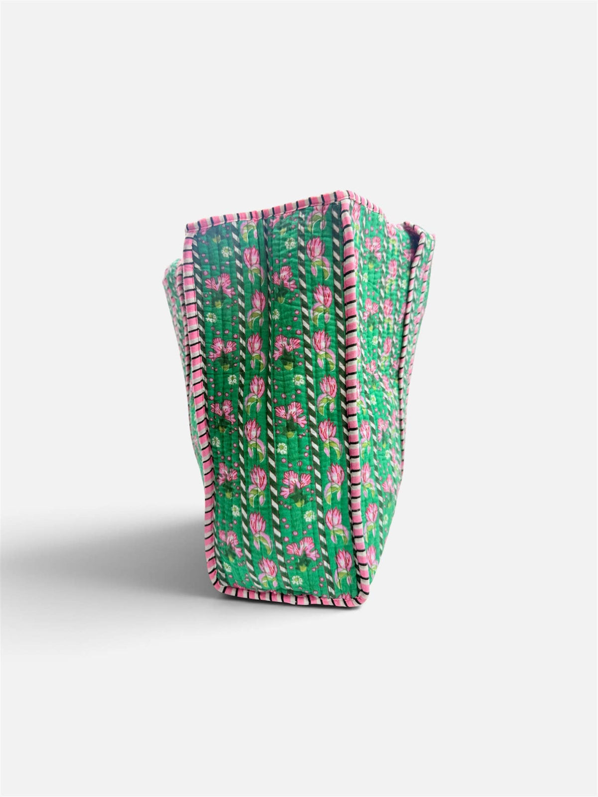 100% Cotton Kantha Quilted Boho Reversible (Small) Tote Bag