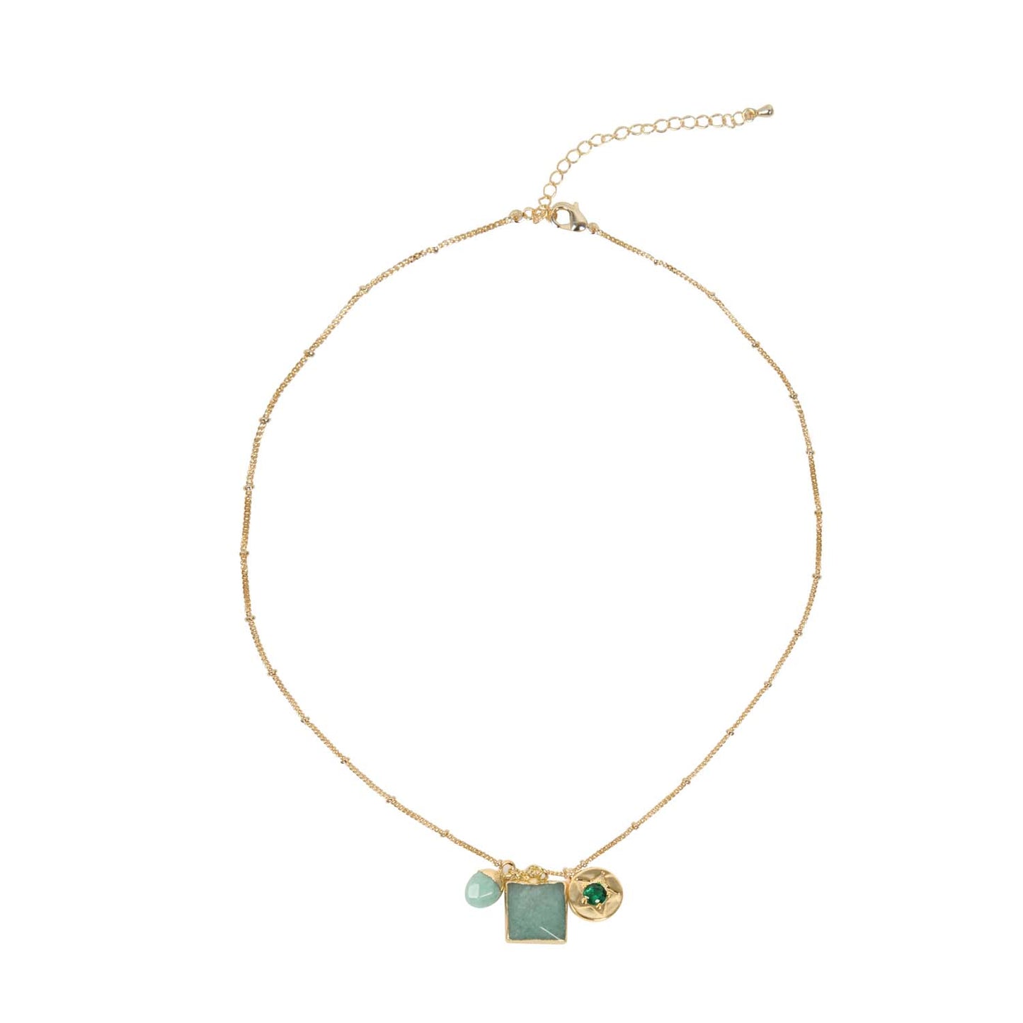 Loxley Lane - Green Gold Plated Necklace 2003908