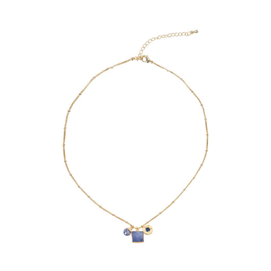 Loxley Lane -Blue Gold Plated Necklace 2003914