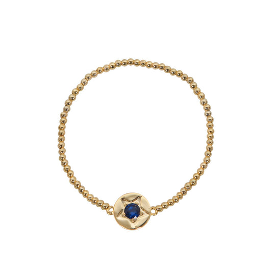 Loxy Lane - Blue Gold Plated Bracelet 2004314