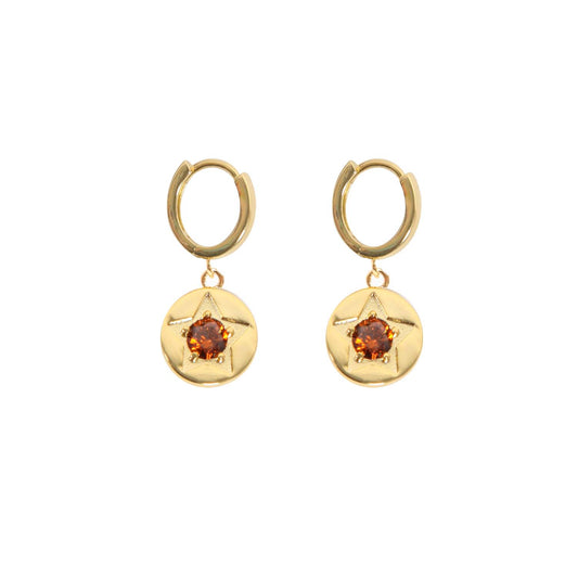 Loxy Lane - 2004403 Orange Crystal Earrings