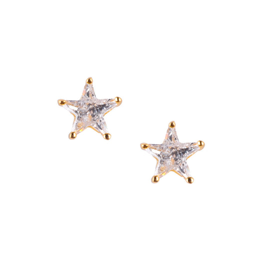 CZ Star Stud Earrings - 2130907