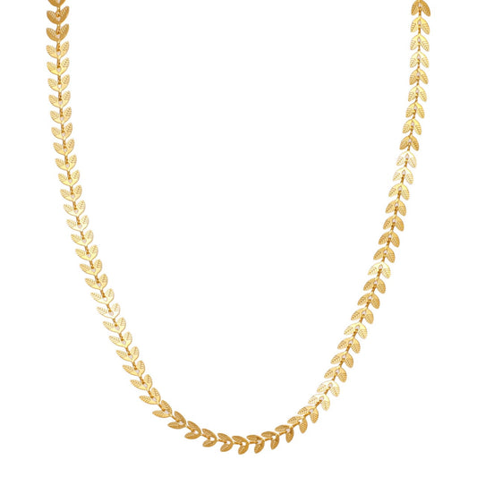 Multi Leaf Gold Necklace - 2144207