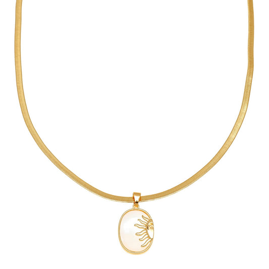 Shell Moon Gold Pendant - 2156707