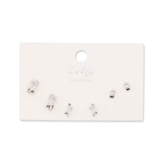 Multipack Silver Kiss Earrings