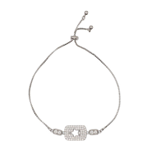 Bracelet - Open Star in Silver