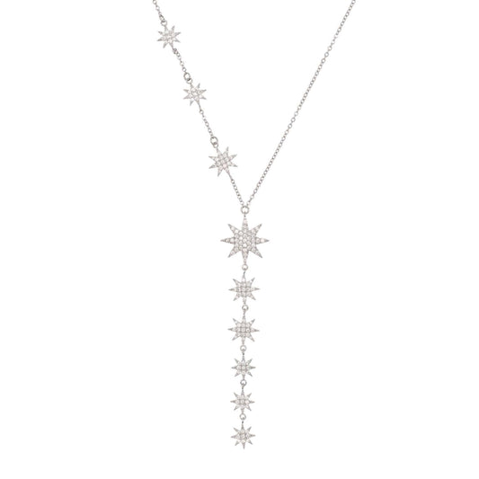 Necklace - Silver Multi Drop