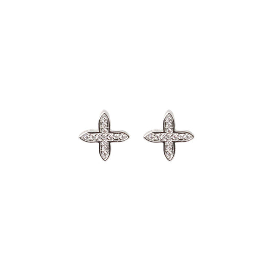 Cross Silver Stud