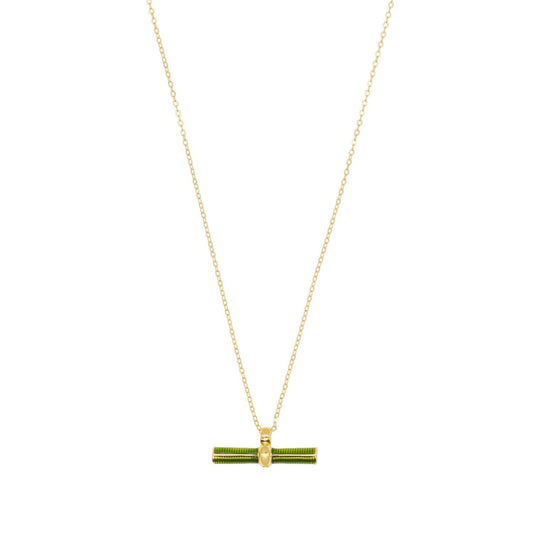 Necklace - T Bar Green