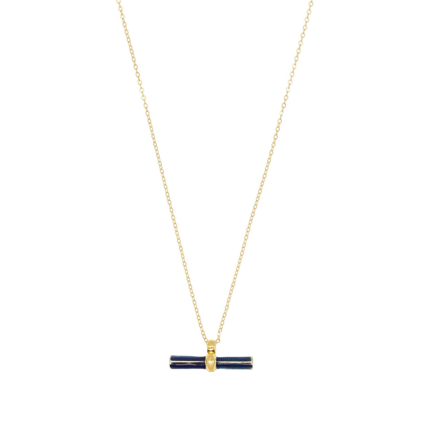 Necklace - T Bar Blue