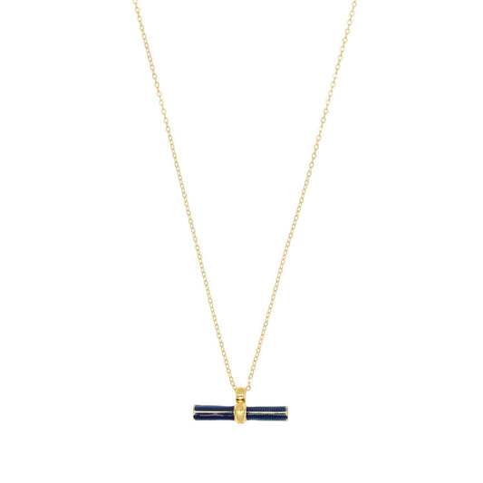 Necklace - T Bar Blue