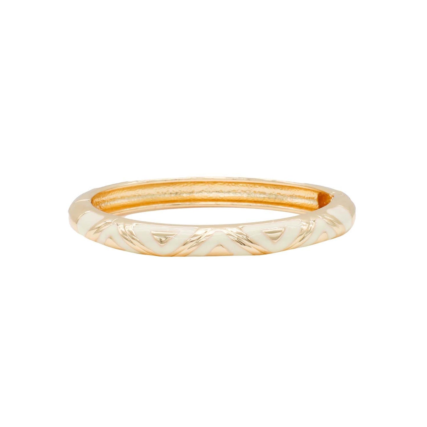 Bangle Enamel pattern Cream