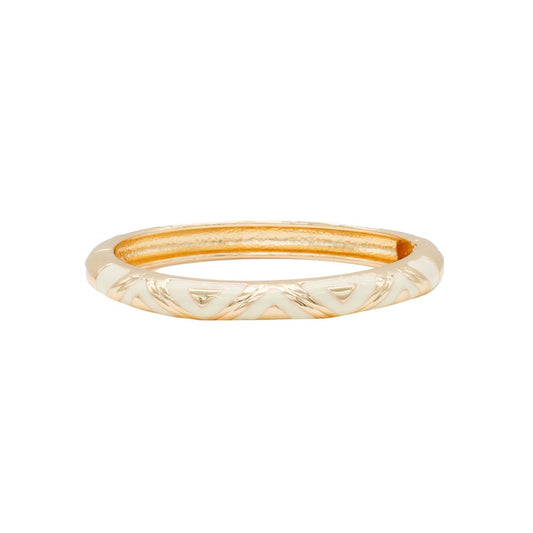 Bangle Enamel pattern Cream