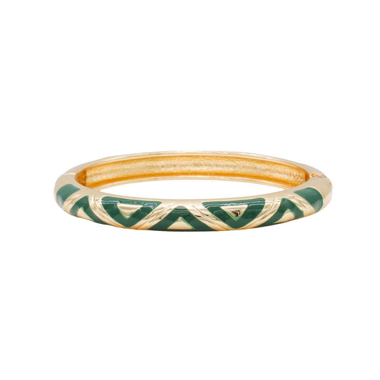 Bangle Enamel pattern Green