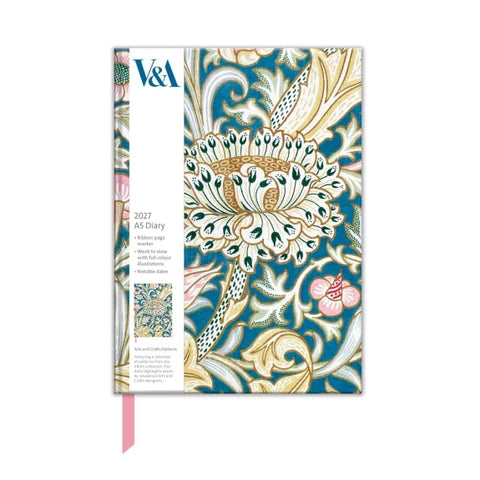 2027 A5 Diary - Arts and Crafts Patterns