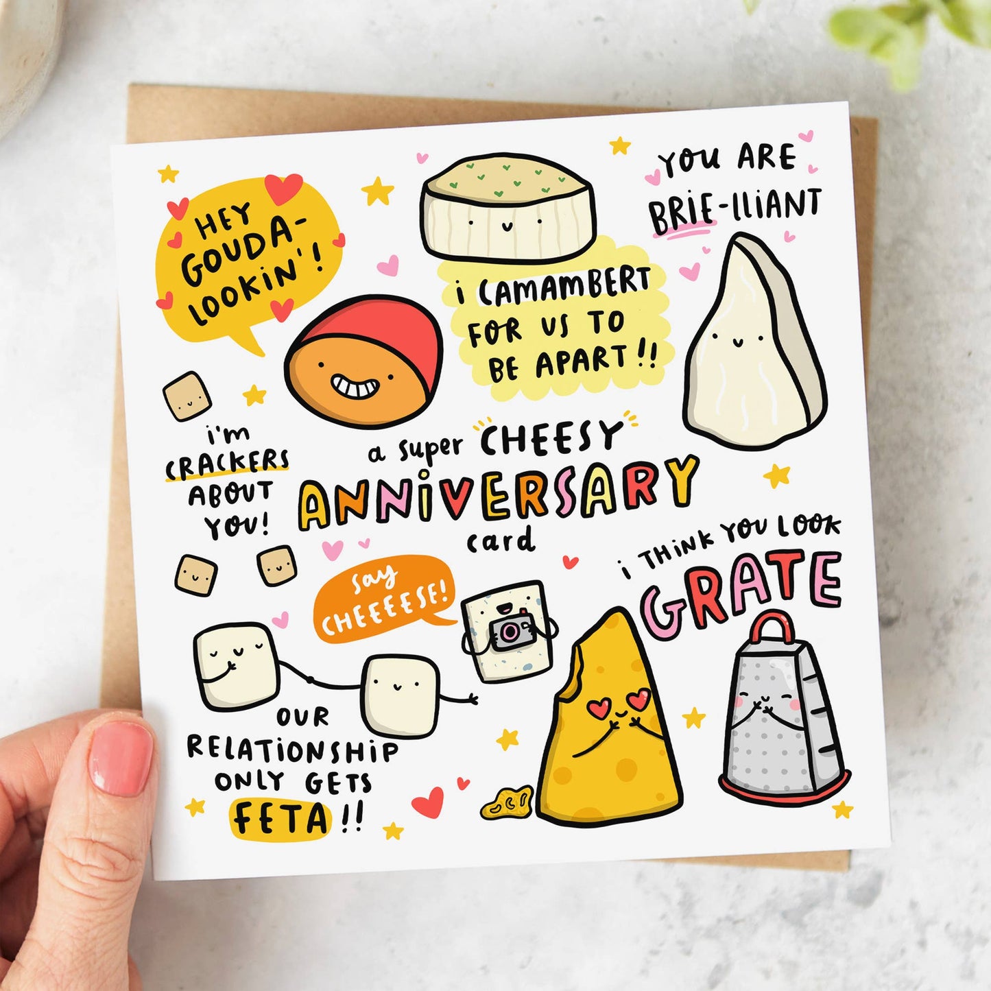 Super Cheesy Anniversary Card - Funny Cheese Love Card