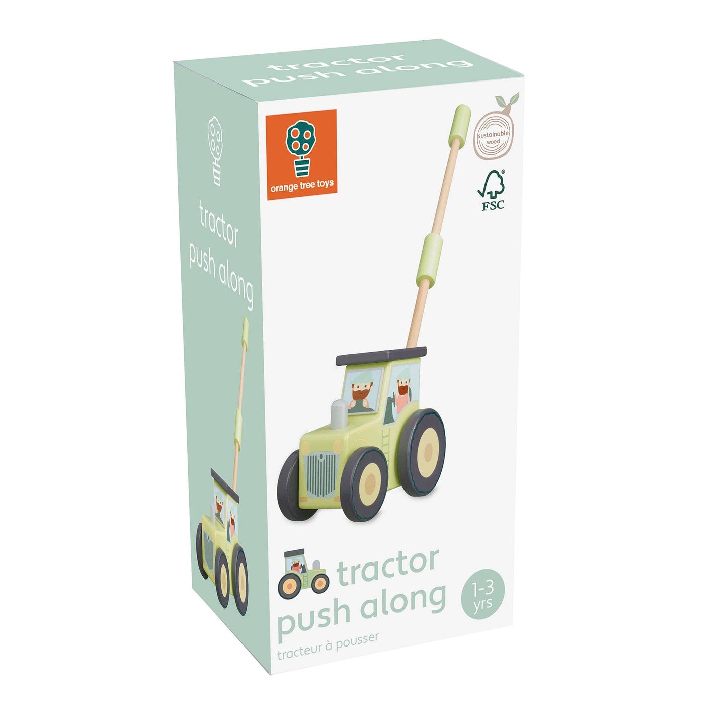 NEW! Tractor Wooden Boxed Push Along