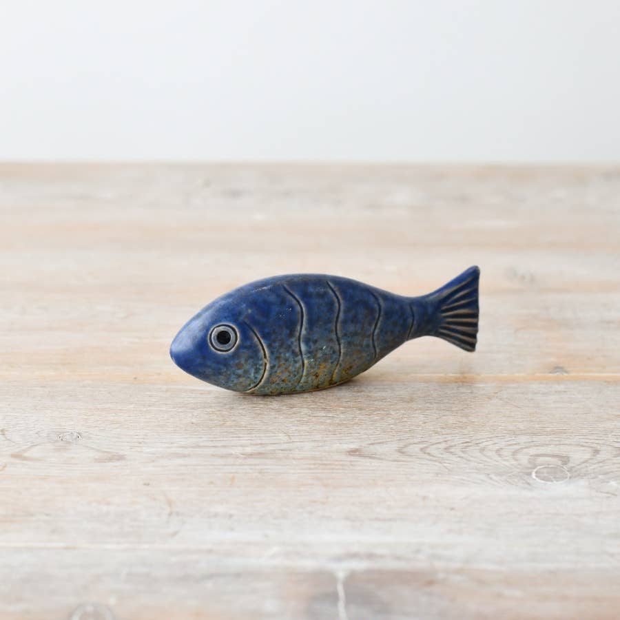 Blue Speckle Fish Deco, 9.4cm