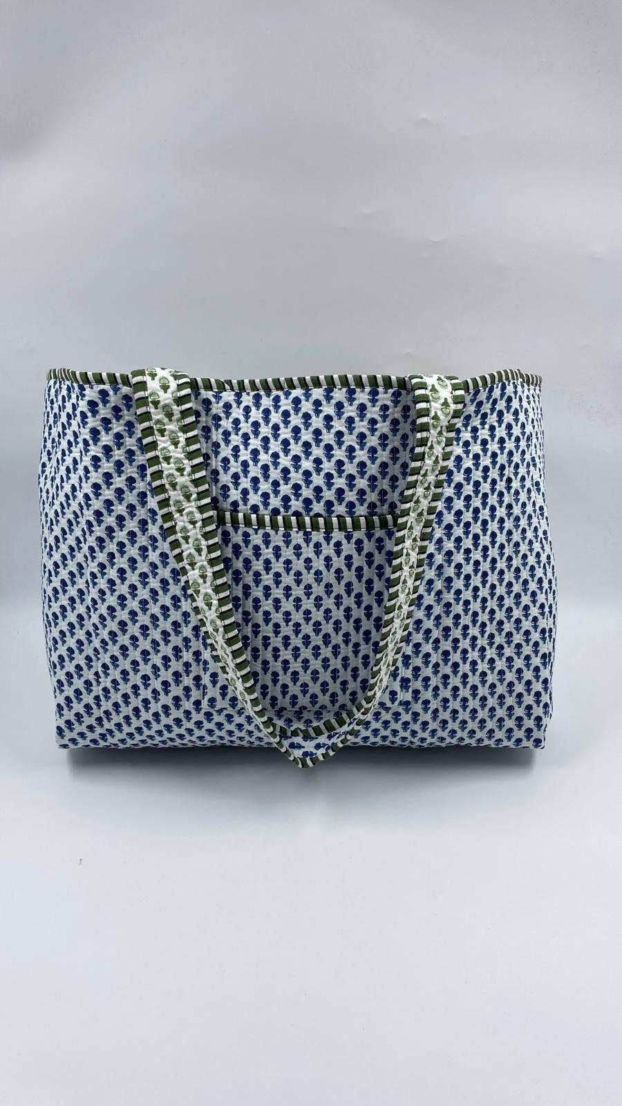 100% Cotton Kantha Quilted Boho Reversible (Small) Tote Bag