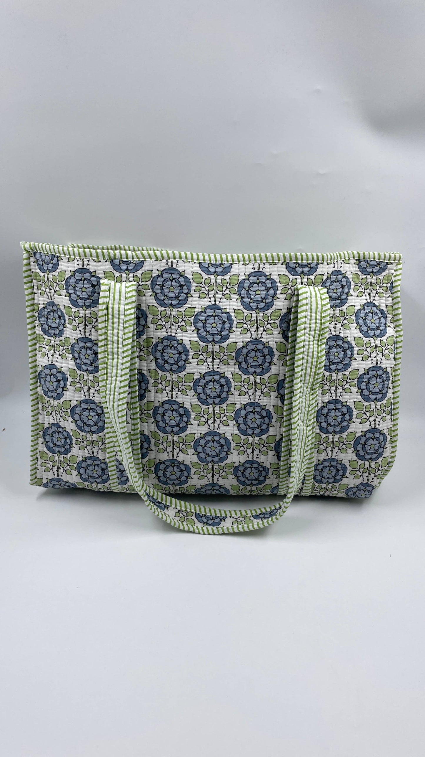 100% Cotton Kantha Quilted Boho Reversible (Small) Tote 