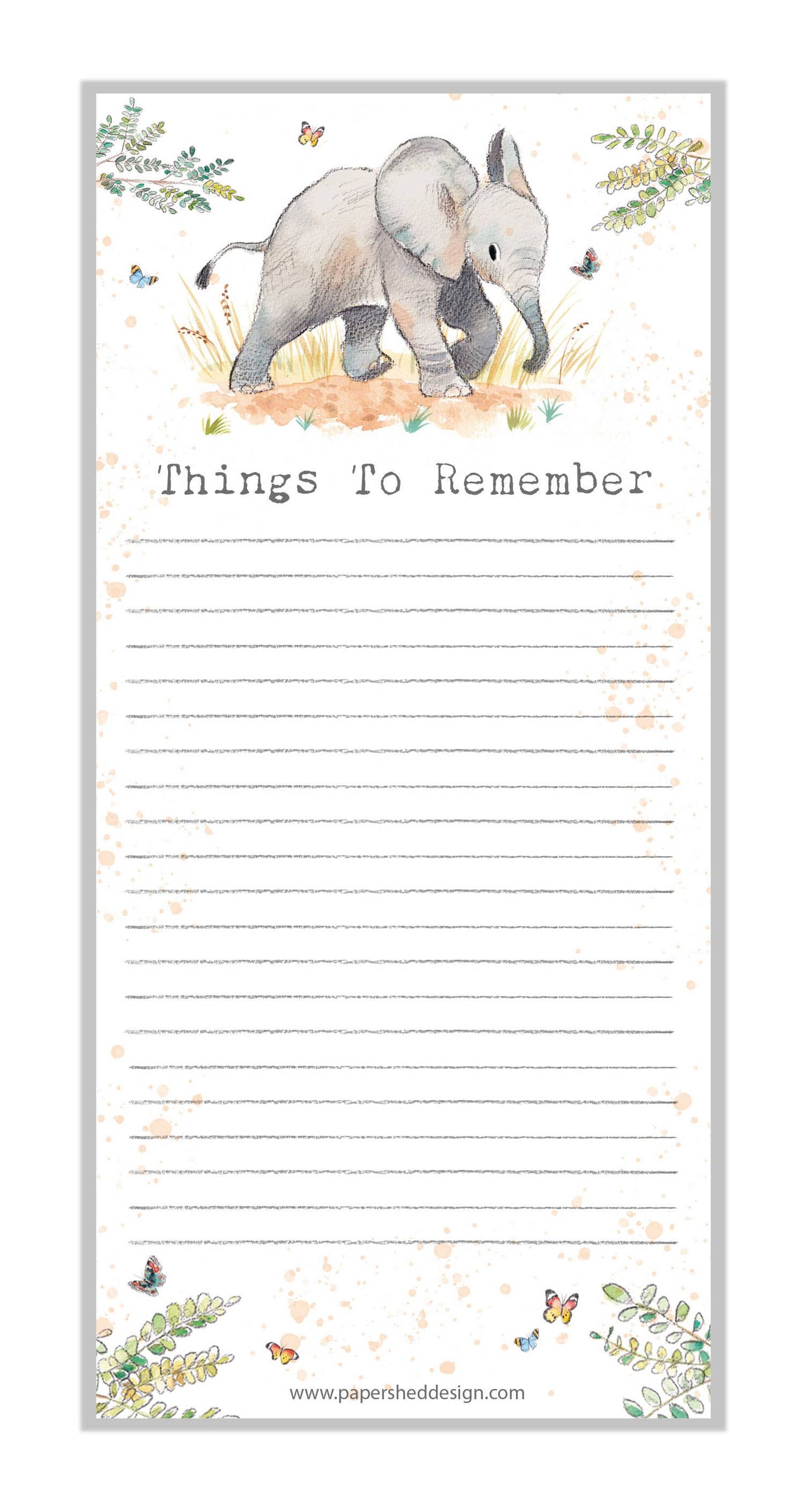 Magnetic Notepad - ELEPHANT - NOTE07