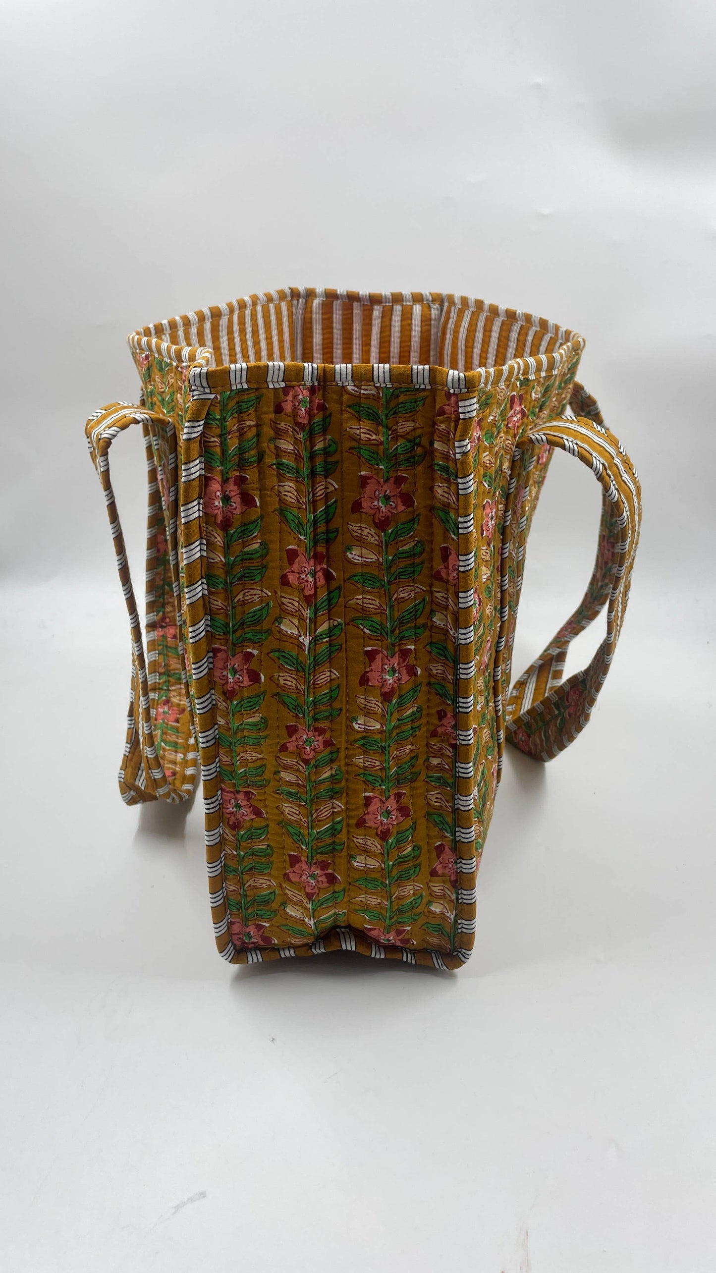 100% Cotton Kantha Quilted Boho Reversible (Small) Tote 