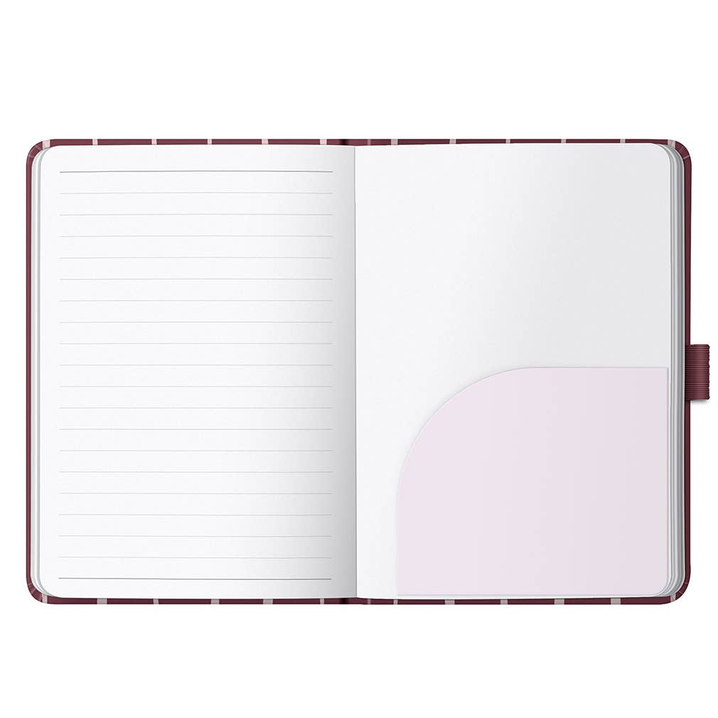 A6 Busy Life Diary 2027 Burgundy Stripe - Busy B