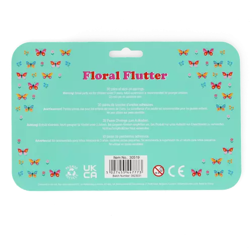 Rex - Childrens stick on earrings - Floral Flutter