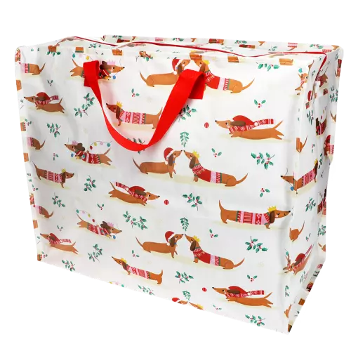 Rex - Storage Bag Festive Sausage Dog