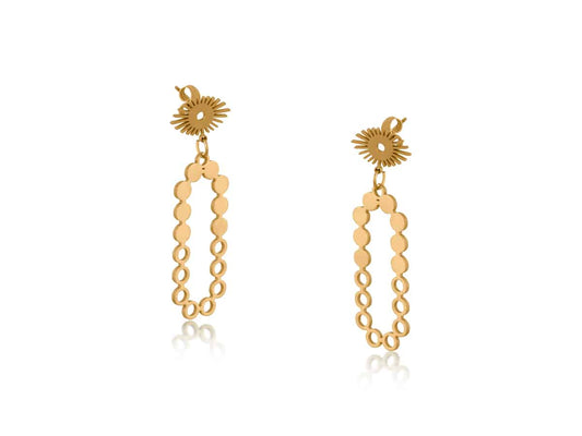 Giselle Stainless Steel Long Dangle Earrings