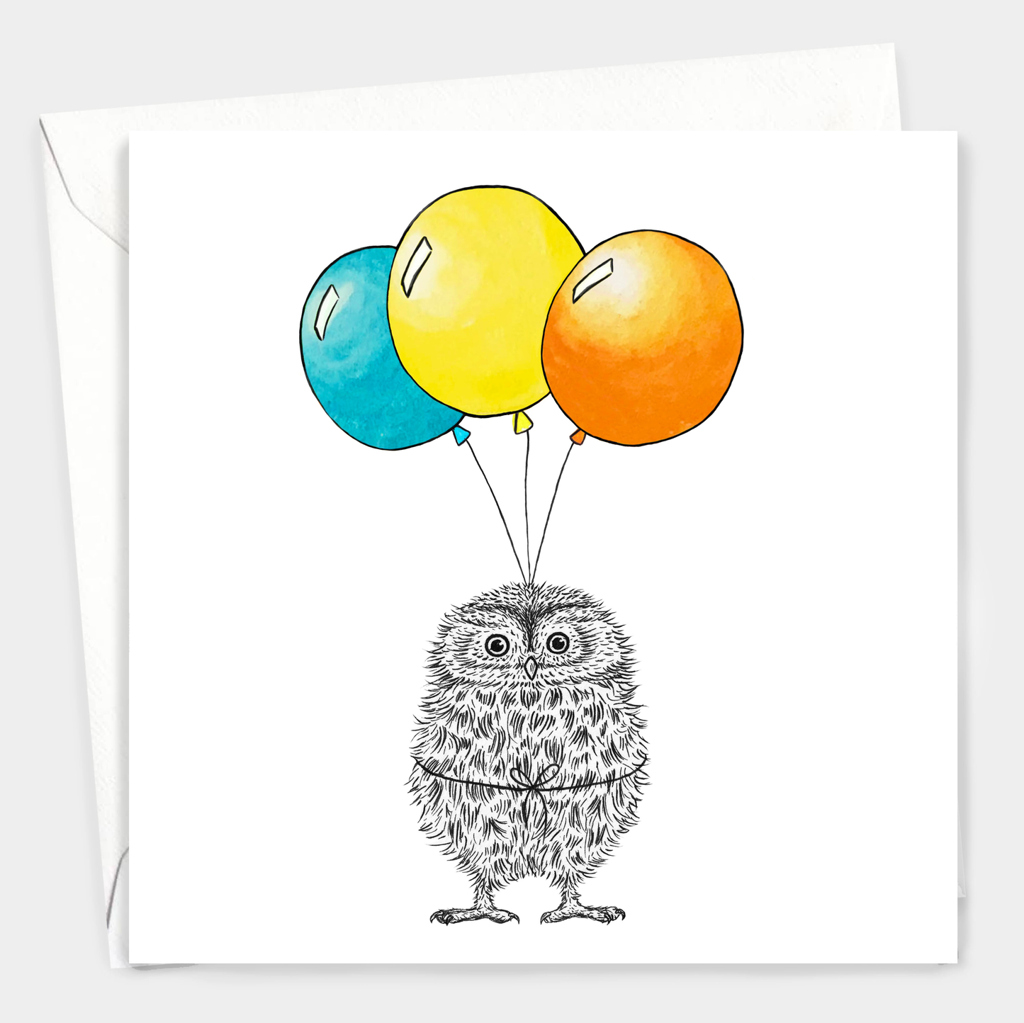 Cute Animal Birthday Card // Cute Owl Cards // Wildlife Art
