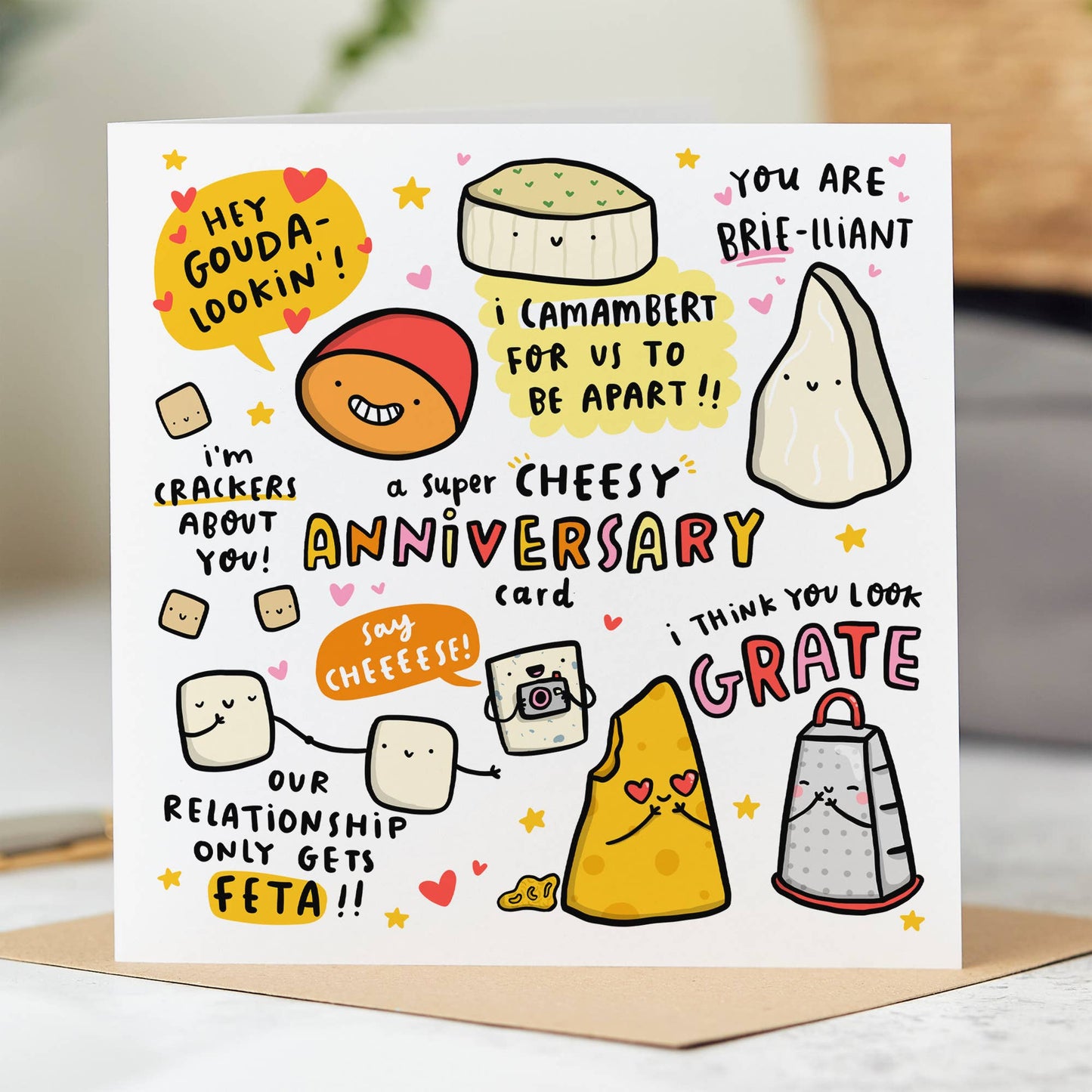Super Cheesy Anniversary Card - Funny Cheese Love Card