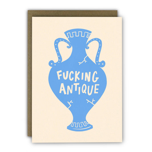 Funny Birthday Card - Fucking Antique Vase Design: Naked